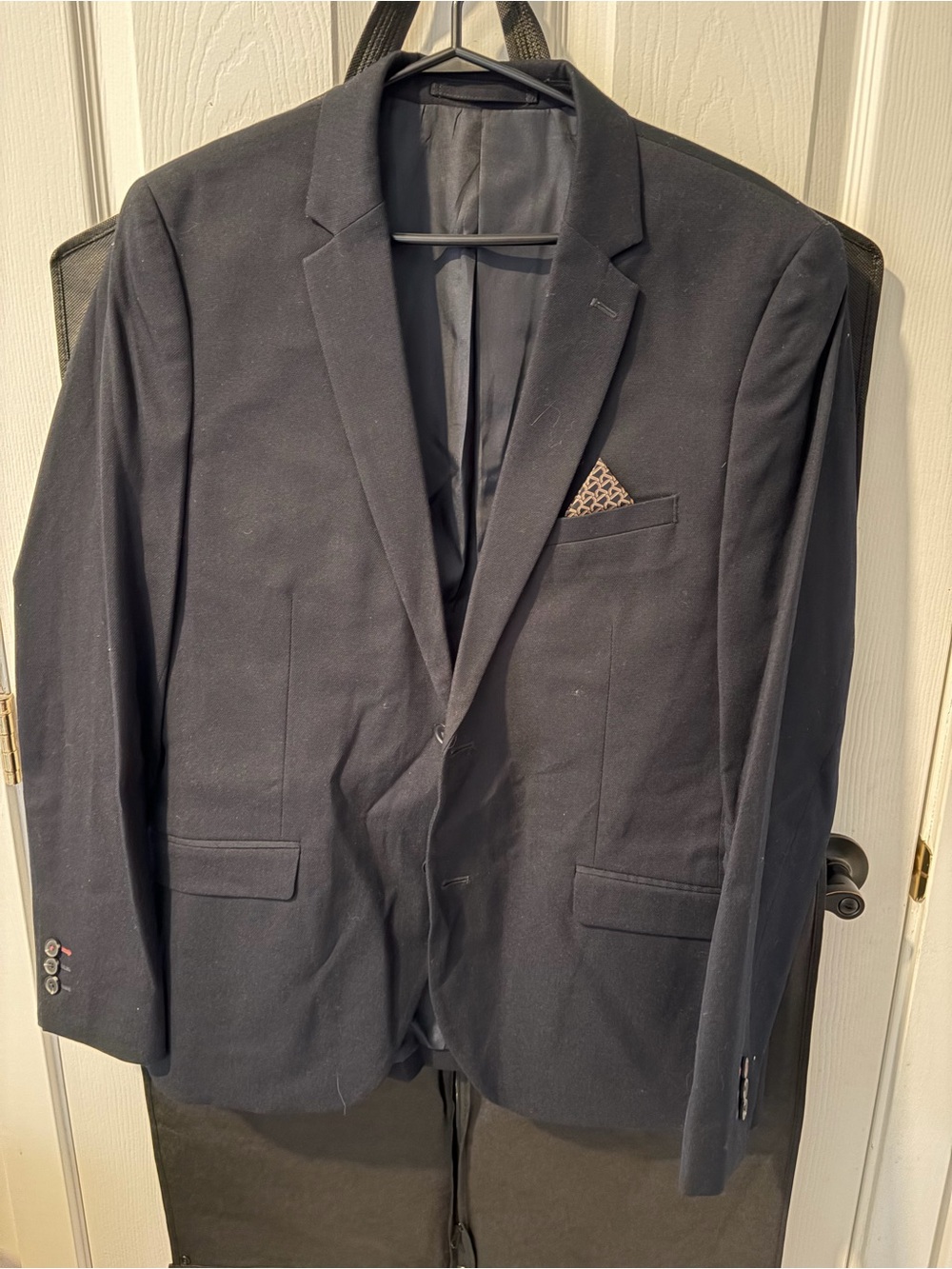 Maison Jules Men's Black Sport Coat with Pocket Square